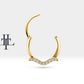 Cartilage Hoop  Round Cut Diamond Dove Clicker , Single Earing ,14K Gold