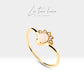 Gold 14K Opal and Diamond Minimal Design Ring Valentines Gift