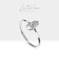 Hamsa Hand of Fatima Diamond Gold 14K Handmade Ring Minimal Ring