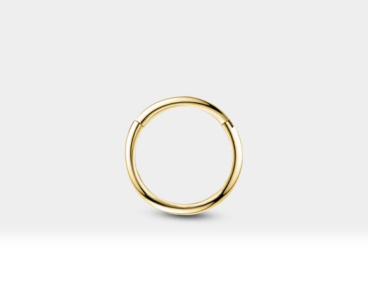 Single Clicker Earring Gold Cartilage Hoop Small 14K Gold