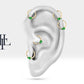 Cartilage Hoop Pear Cut Emerald Clicker Single Earring 14K Gold