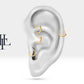 Cartilage Hoop Snake Design Sapphire Clicker Piercing Single Earring 14K Gold,16G(1.2)