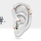Cartilage Hoop Round Cut Ruby Clicker Piercing , Single Earring , 14K Solid Gold