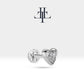 Cartilage Tragus Heart Skull Design Diamond Piercing,Single Daith Stud Piercing