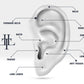 Cartilage Hoop Round Cut Diamond Leafy Clicker Single Earing