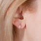 Huggie Hoop Earring ,  Marquise Cut Diamond Design Earring , 14K Yellow  Solid Gold