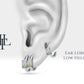 Cartilage Hoop Oval Cut Opal Earring , Single Earring , 14K Yellow Gold