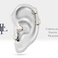 Cartilage Hoop Baguette Cut Sapphire Clicker Piercing Single Earring 14K Gold