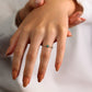 14K Yellow Solid Gold,Multi Stone Ring,Baguette Cut Emerald-Diamond Ring,Dainty Ring