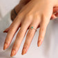 14K Yellow Solid Gold,Multi Stone Ring,Baguette Cut Emerald with Diamond Ring
