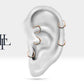 Cartilage Hoop Clicker Earring, Round Sapphire Dove Design Clicker