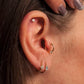 Cartilage Hoop  Round Cut Diamond Star Clicker,Single Earring,14K Gold,16G