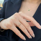 Hamsa Hand of Fatima Diamond Gold 14K Handmade Ring Minimal Ring