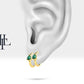 Pear Cut Emerald Single  Earring