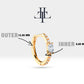 Huggie Hoop Earring ,  Marquise Cut Diamond Design Earring , 14K Yellow  Solid Gold