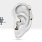 Cartilage Hoop ,  Princess Cut Sapphire Clicker , Single Earring, 14K Solid Gold