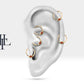 Cartilage Hoop,Round Cut Ruby Eye Design Clicker,Single Earring,14K Solid Gold,16G